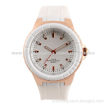 Metal Watch for Men and Women with Silicone Strap